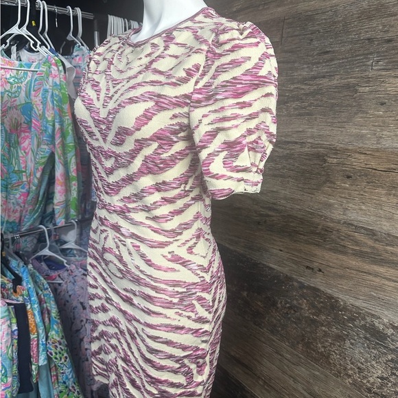 Free People Pink and White Cream Bodycon Mini Dress - Picture 3 of 7